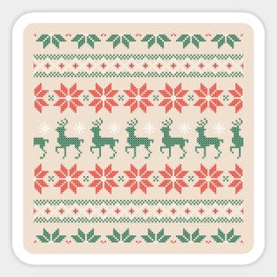 Christmas Deer Pattern Sticker